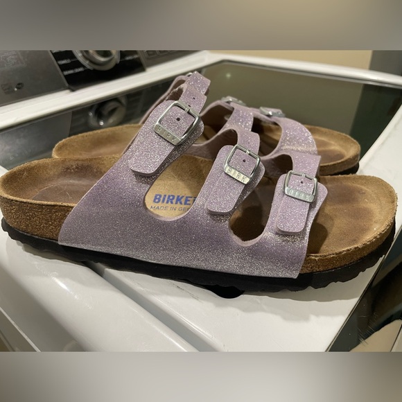 Birkenstock Shoes - Birkenstock Florida lilac lavender purple glitter sparkle